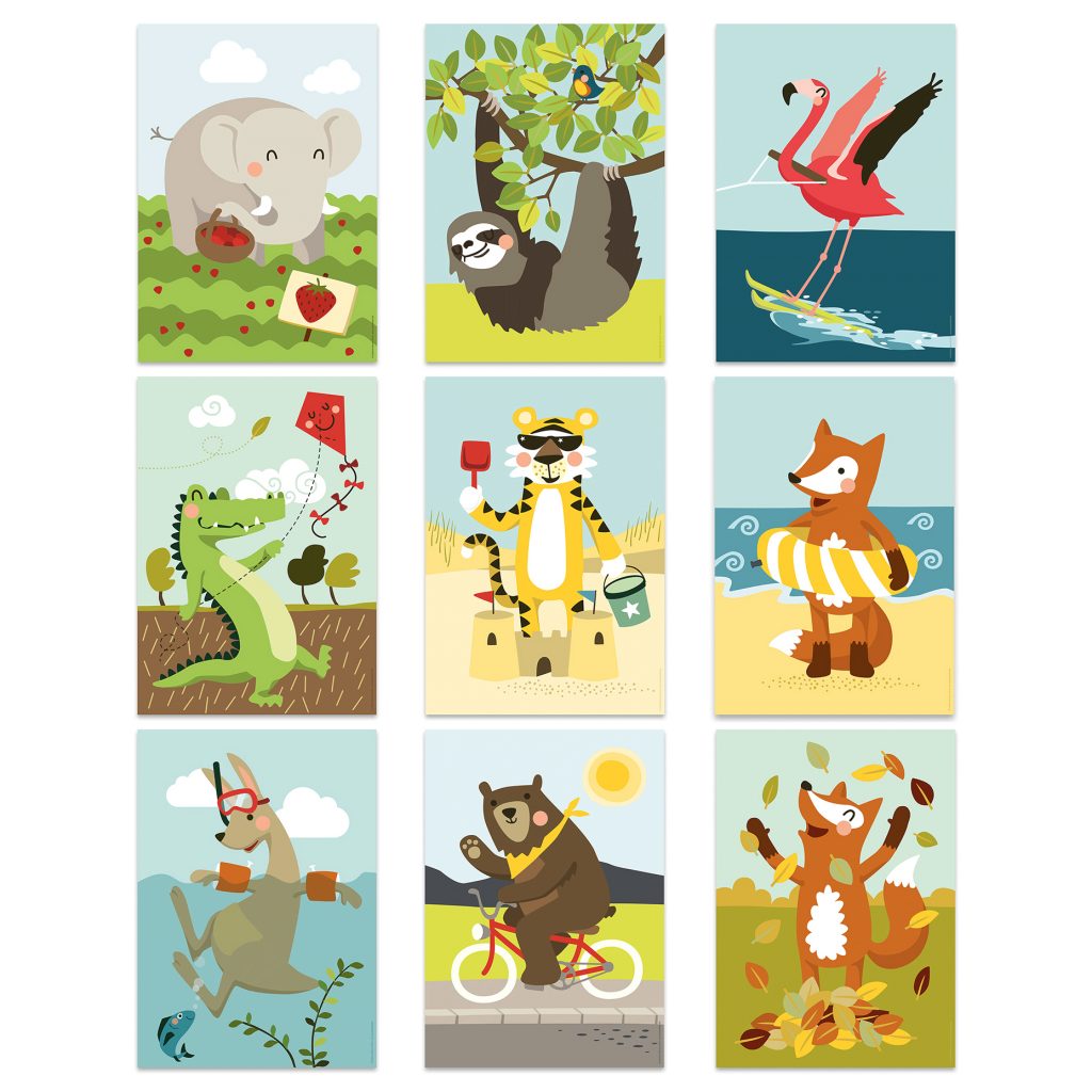 Printable Poster A4 Poster Krokodil im Sommer zum selbst Ausdrucken