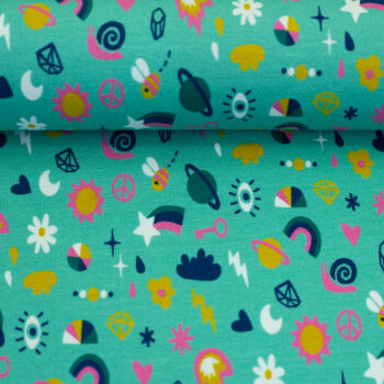 Stoff LITTLE THINGS mint - Swafing Baumwolljersey