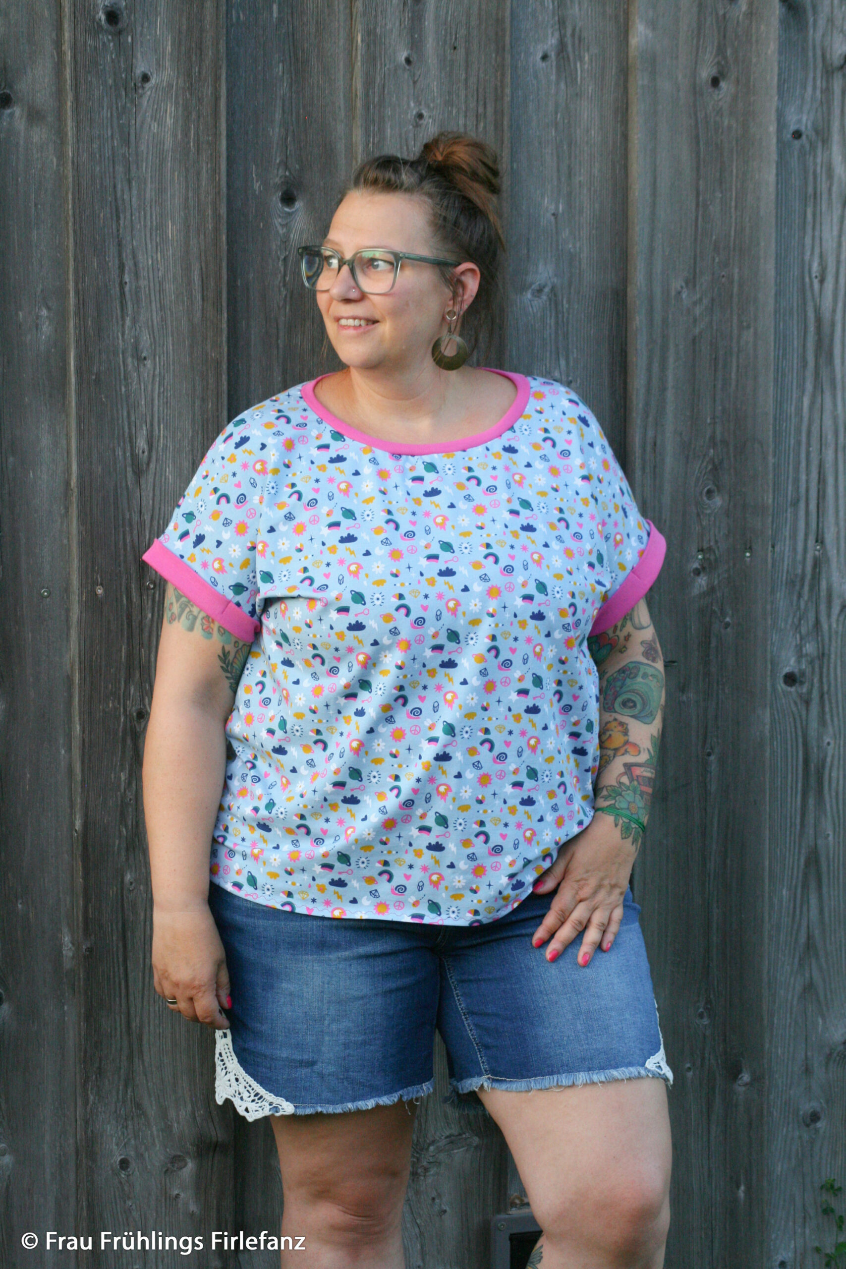 Stoff LITTLE THINGS hellblau - Swafing Baumwolljersey – Bild 4