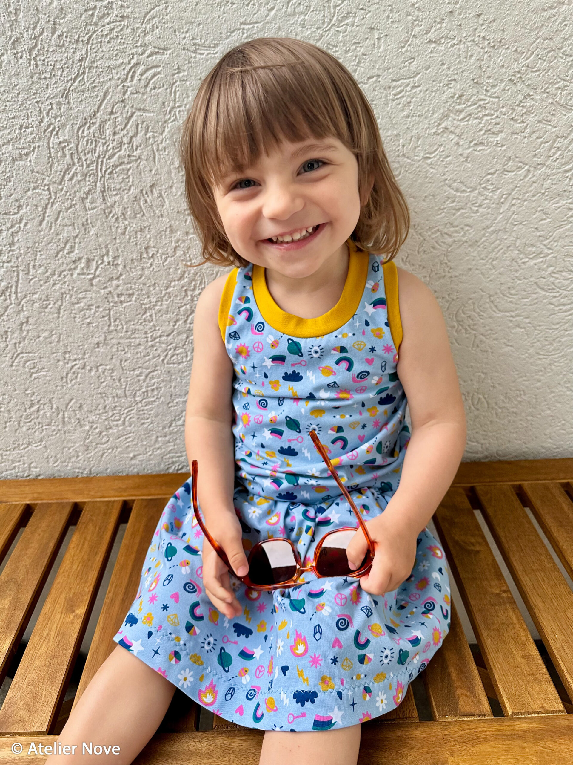 Stoff LITTLE THINGS hellblau - Swafing Baumwolljersey – Bild 7