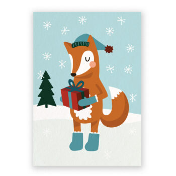 Weihnachtskarte Fuchs